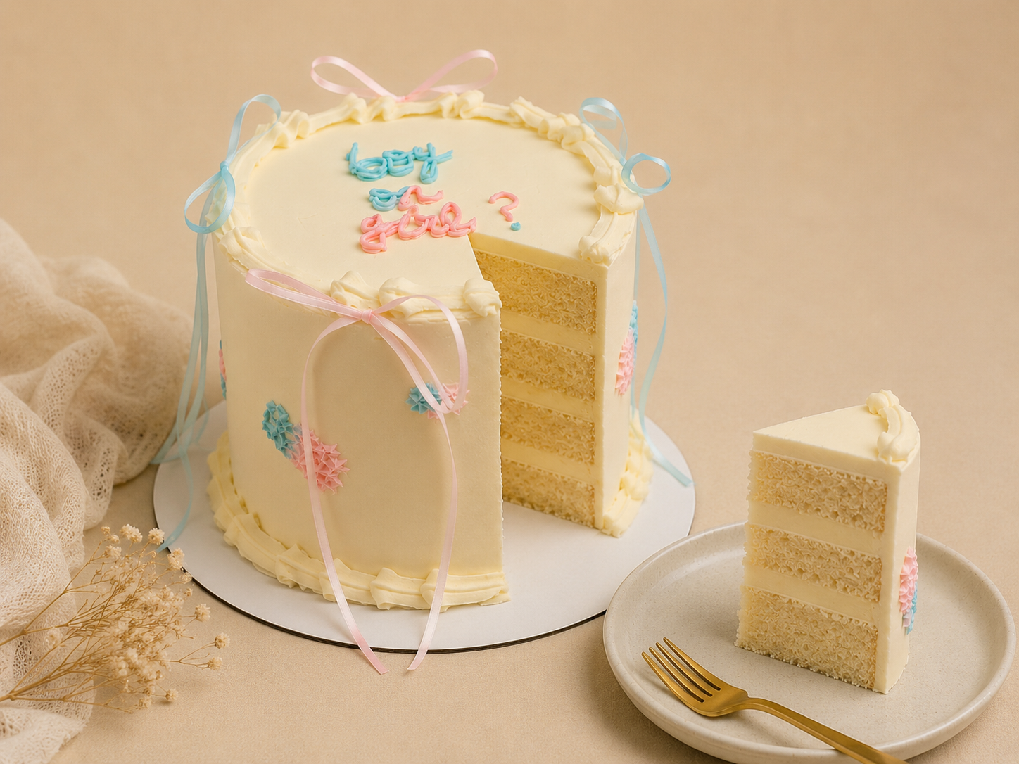Boy or Girl? – Gender Reveal Torte – Bild 2