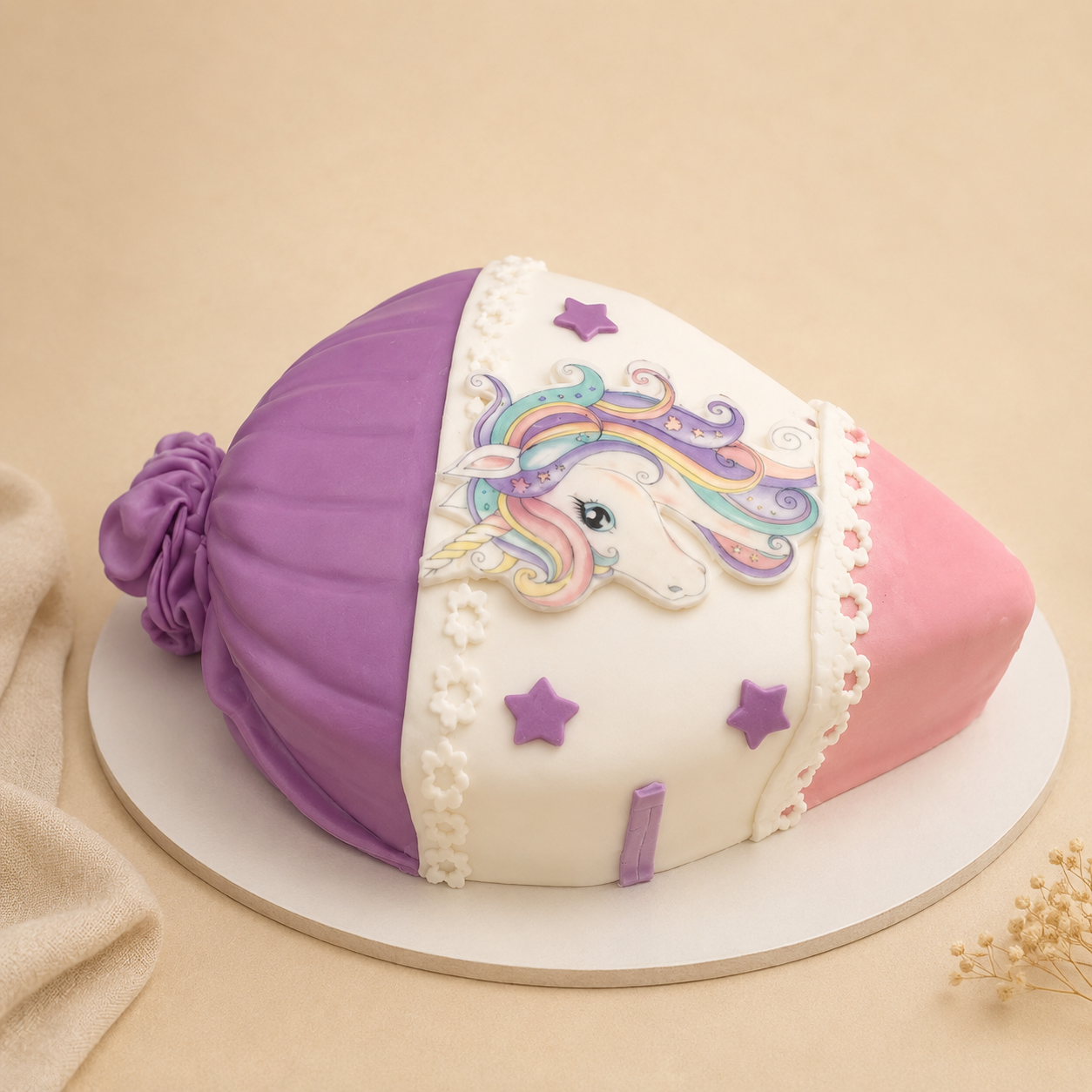 Einhorn-Schultüte – Einschulungstorte