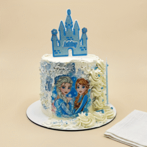 Frozen Geburtstagstorte – Eiskönigin Torte mit Elsa & Anna