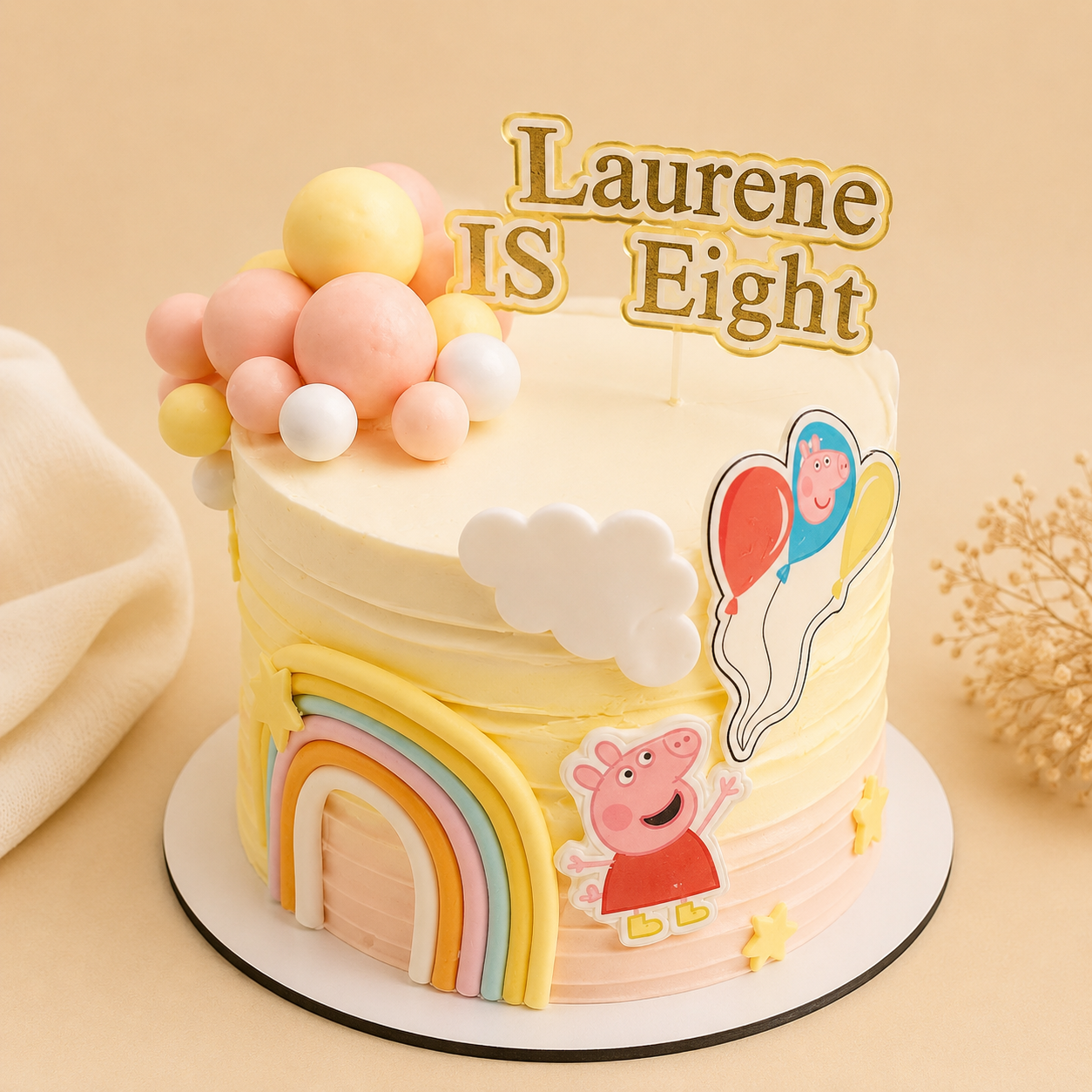 Peppa Wutz Regenbogen-Torte